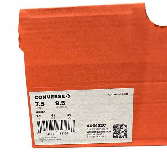 Converse Chuck 70 Plus Hi Top Platform Sz 9.5 Women Shoes Orange Sneaker A06432C - Picture 9 of 12